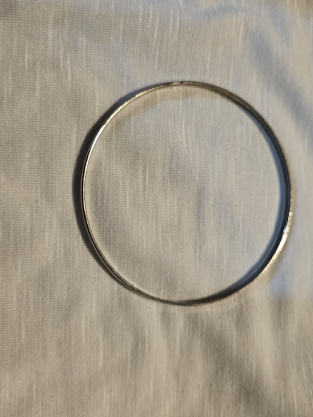 Elegant Silver Slim Bangle Bracelet for Women